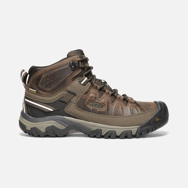 Keen Targhee III Mid Waterproof Wanderstiefel Herren DE-56732 Canteen/Mulch - Keen Herrenschuhe Brau